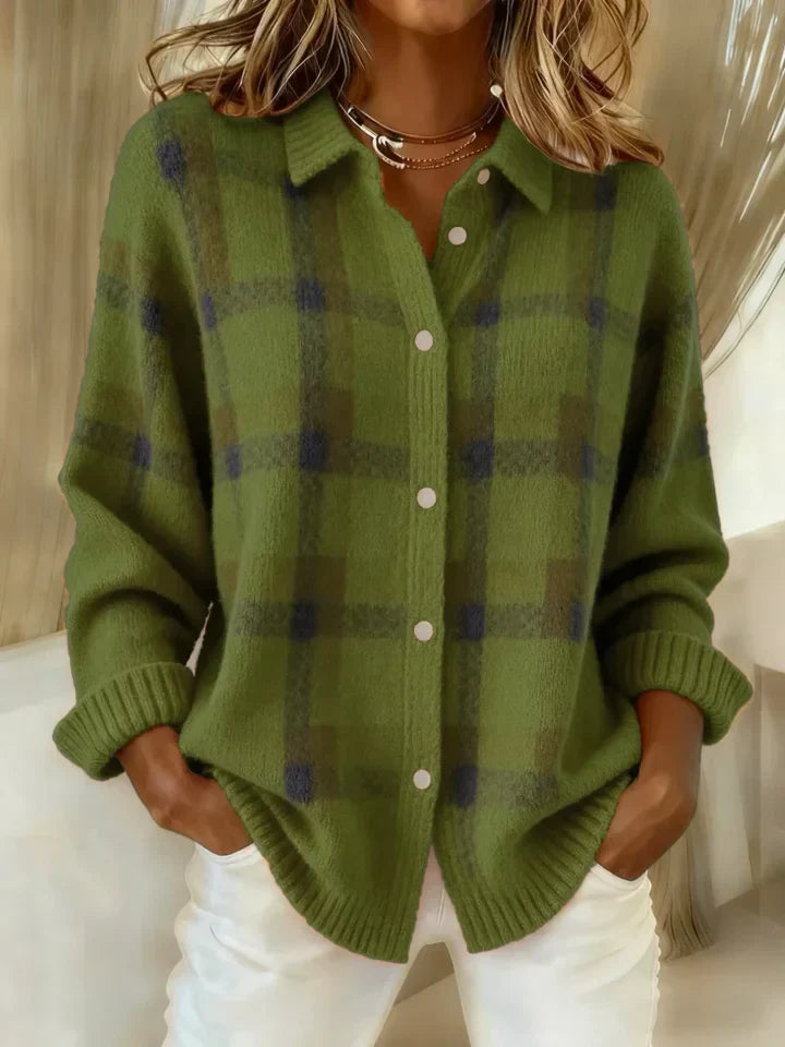 Carey - Contrast Checkered Sweater