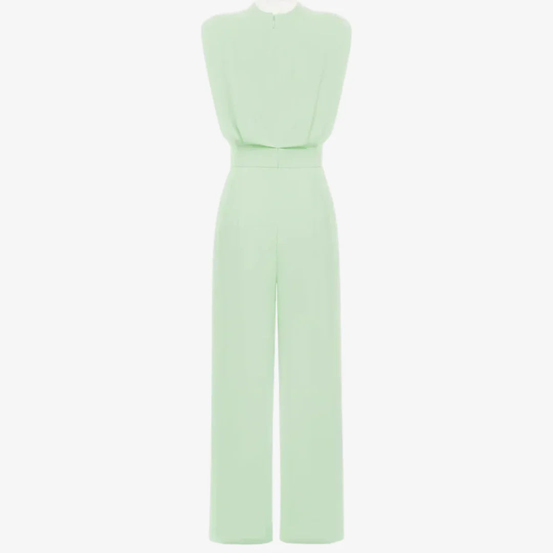 Solenne - Belted Fluid Jumpsuit
