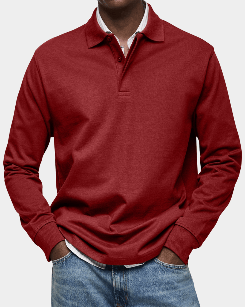 Robby - Long-Sleeve Cotton Polo
