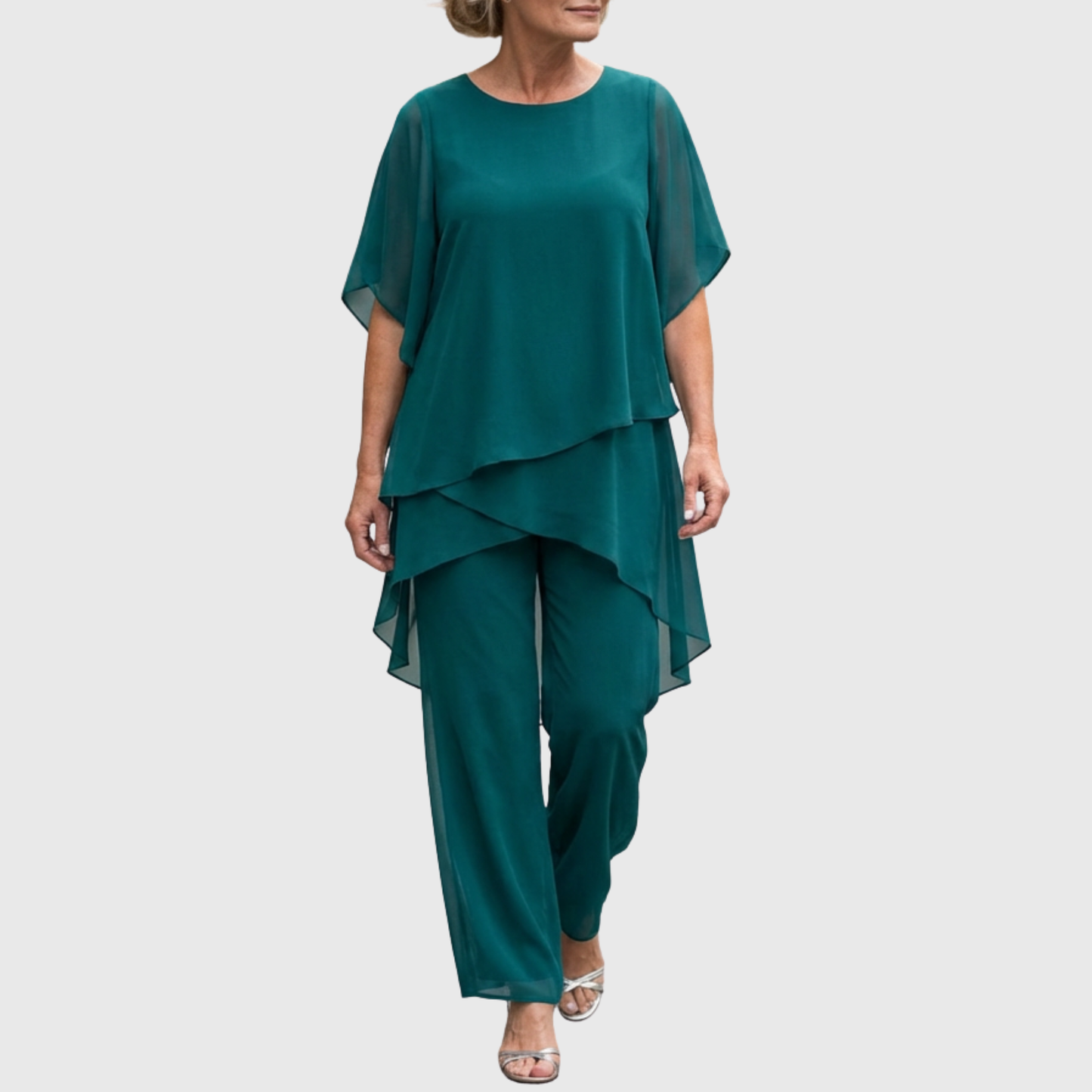 Angelina - Draped Top Palazzo Set