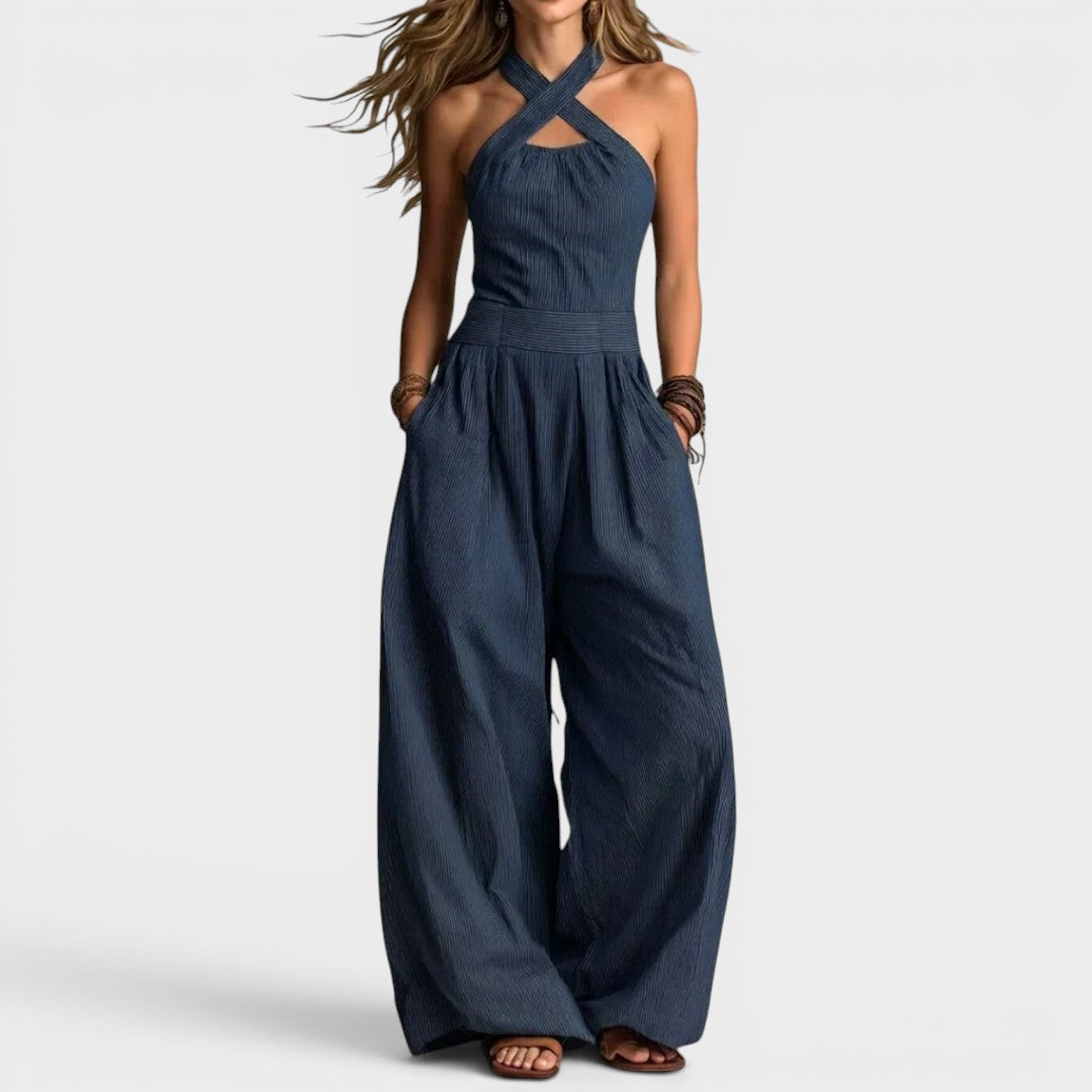 Bonita - Wide-Leg Wrap Jumpsuit
