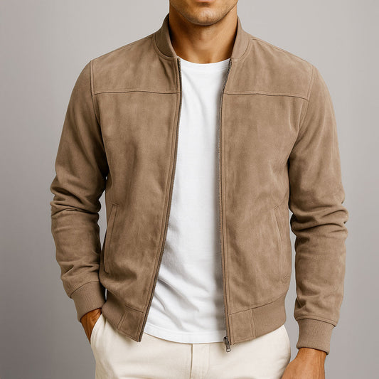 Hugh - Tailored Suede-Look Jacket