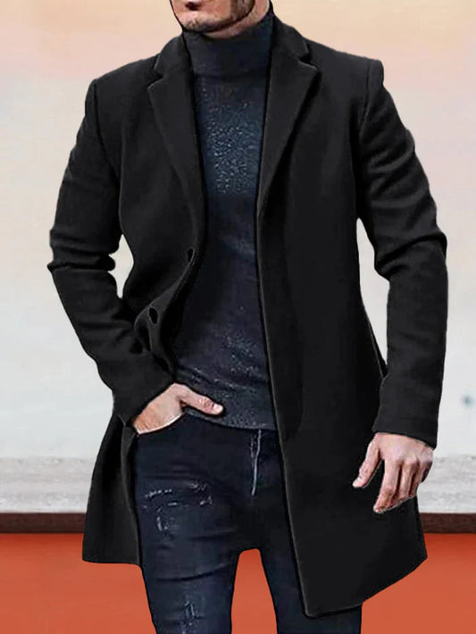 Norrell - Single-Breasted Wool-Blend Coat