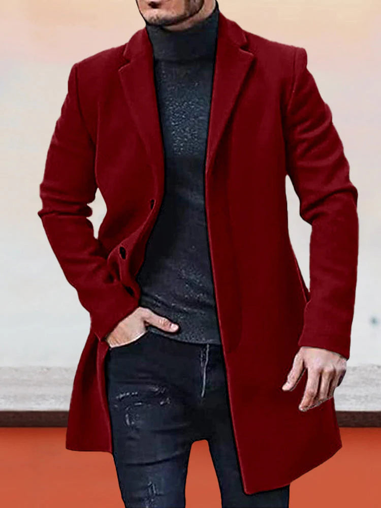 Norrell - Single-Breasted Wool-Blend Coat