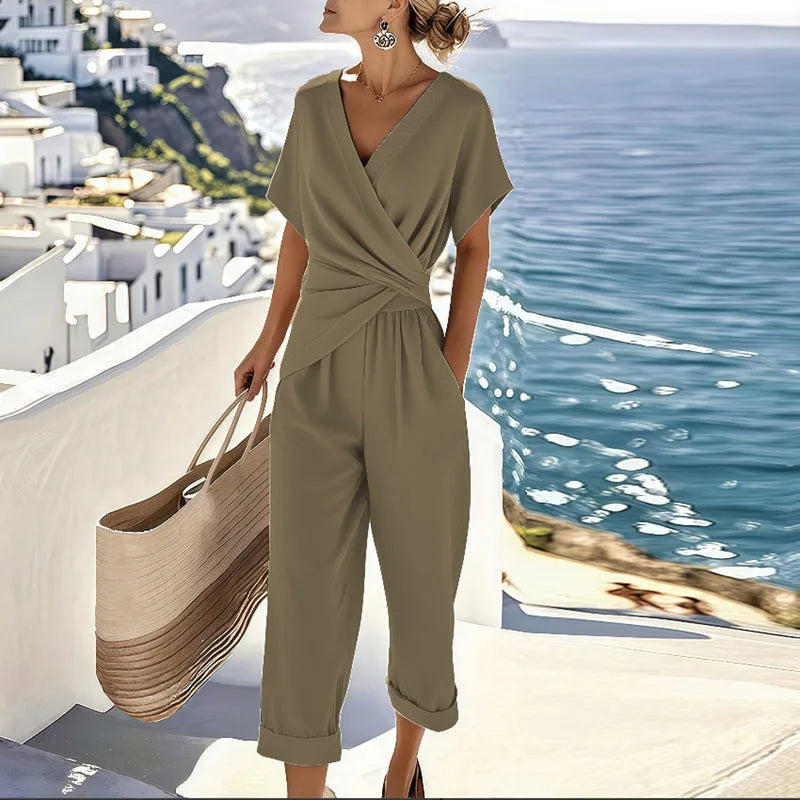 Molly - Wrap Top Trouser Set