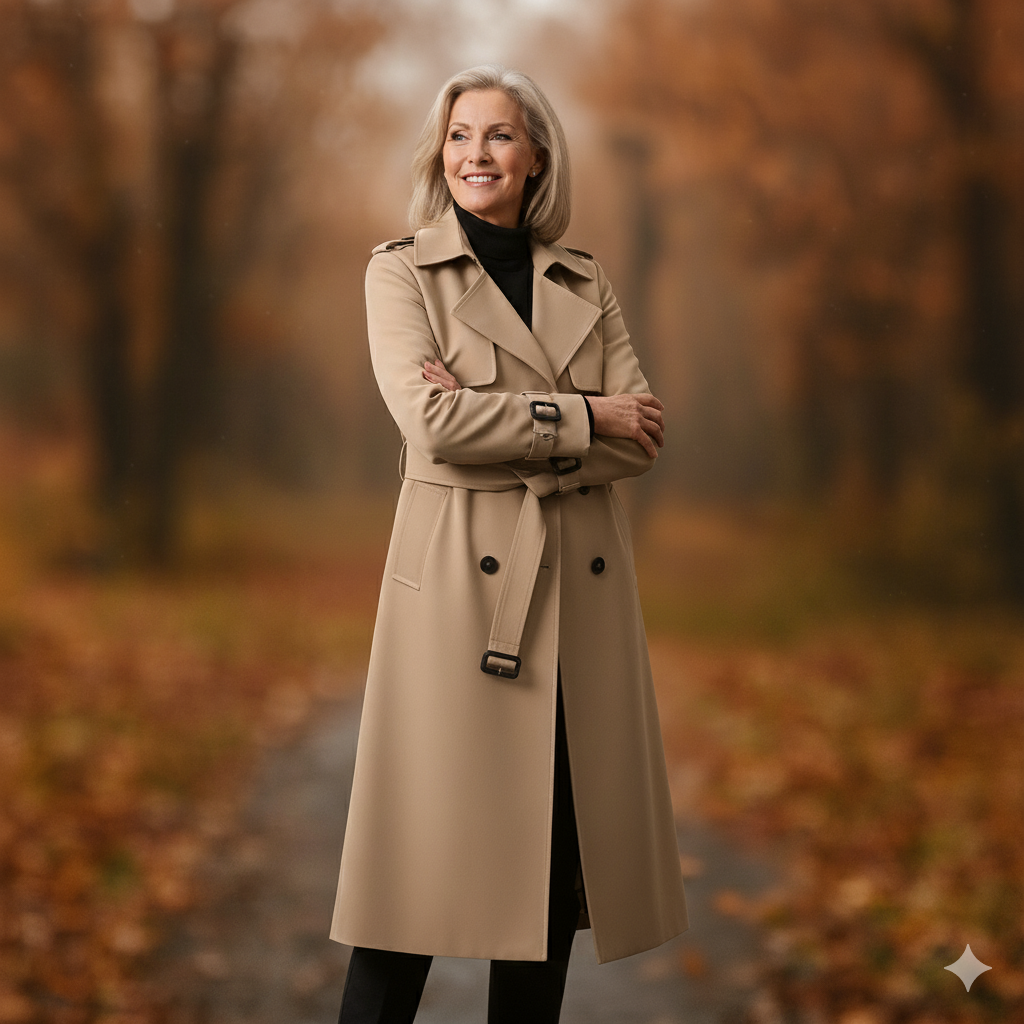 Sienna - Belted Double-Breasted Trench Coat