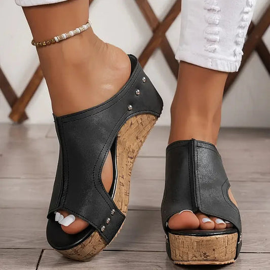 Solara - Contoured Wedge Sandals