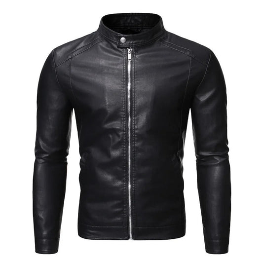 Varen - Stand-Collar Leather Jacket