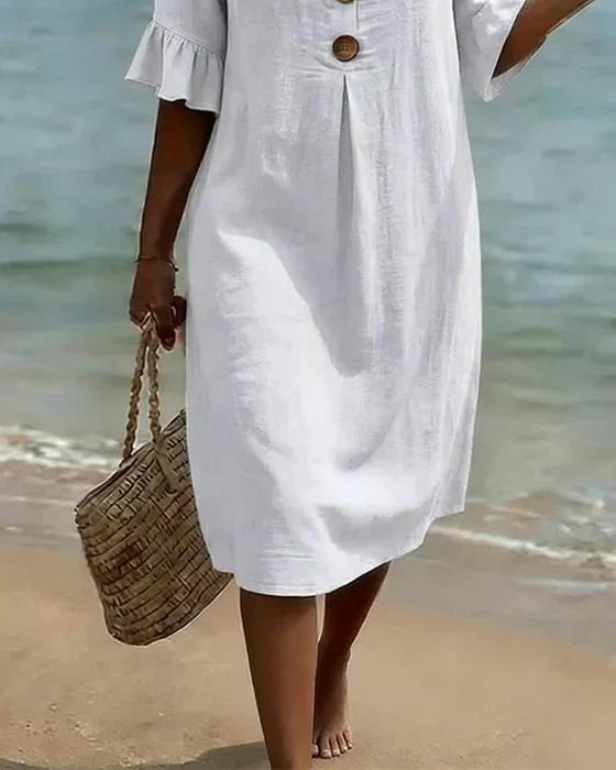 Christa - Airy Button-Front Dress