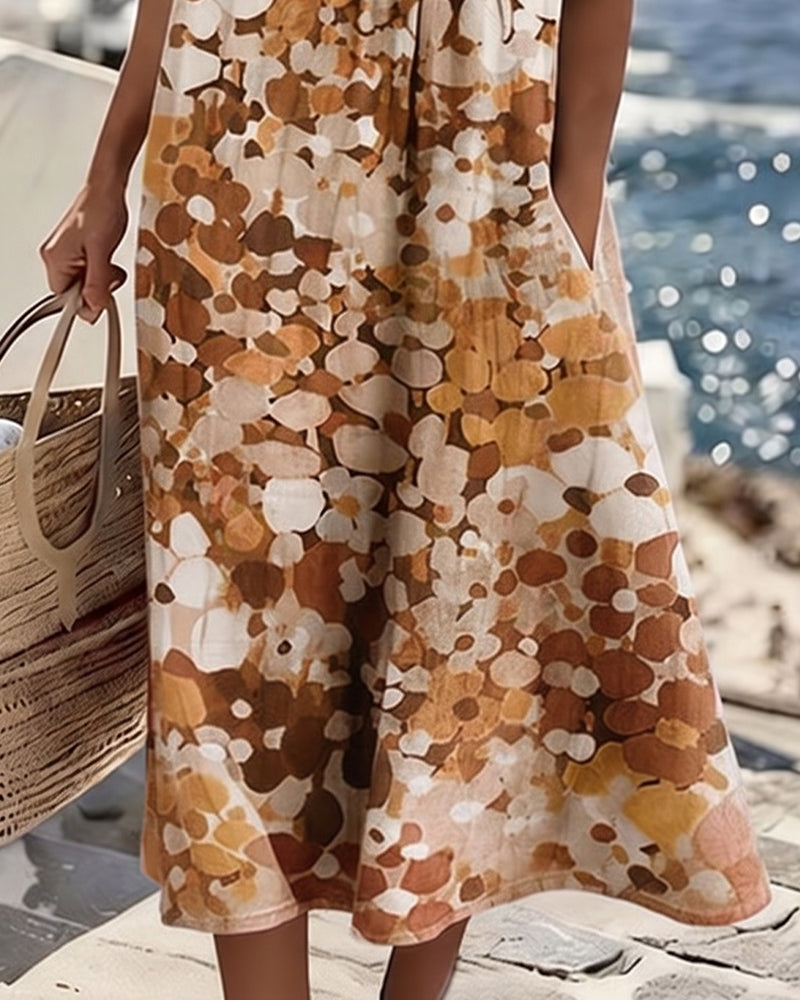 Josefina - Floral A-Line Midi Dress