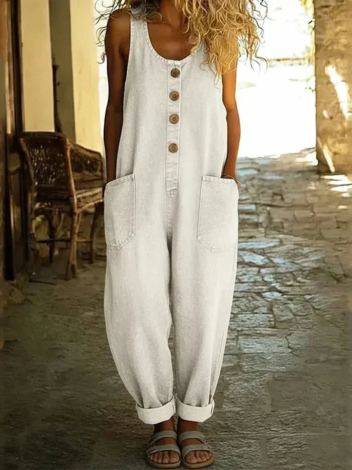 Lora - Vintage-Wash Dungarees