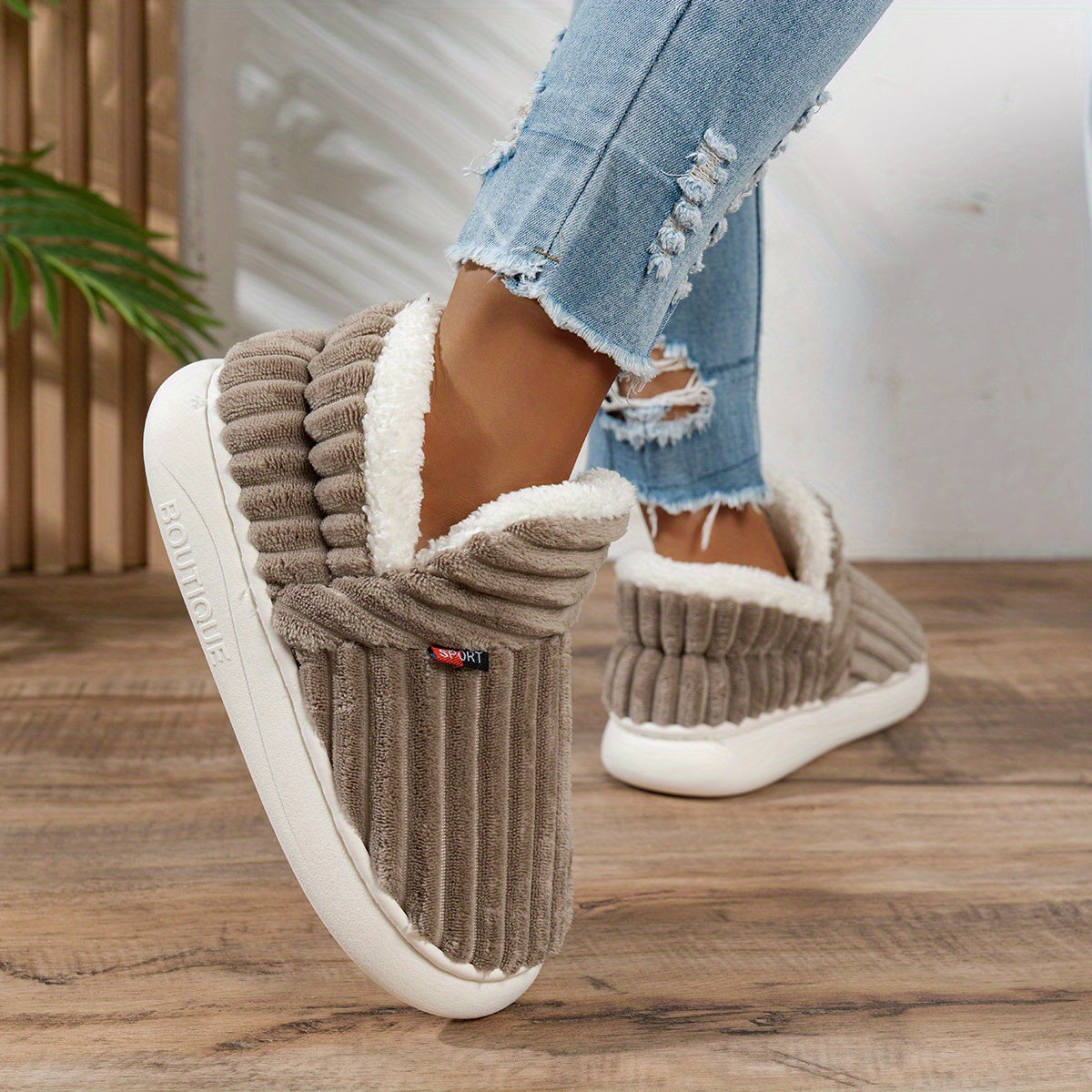 Sevra - Indoor-Outdoor Plush Slippers