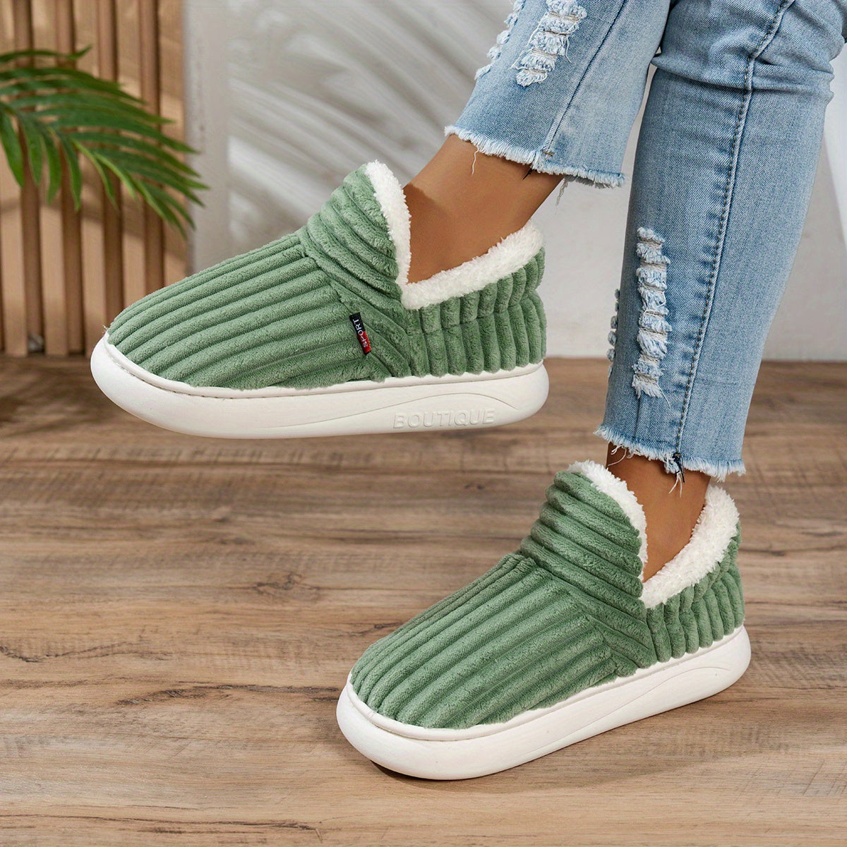 Sevra - Indoor-Outdoor Plush Slippers