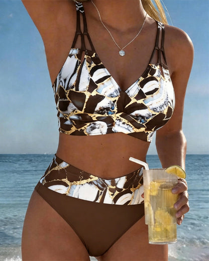 Odessa - Printed Cut-Out Bikini Set