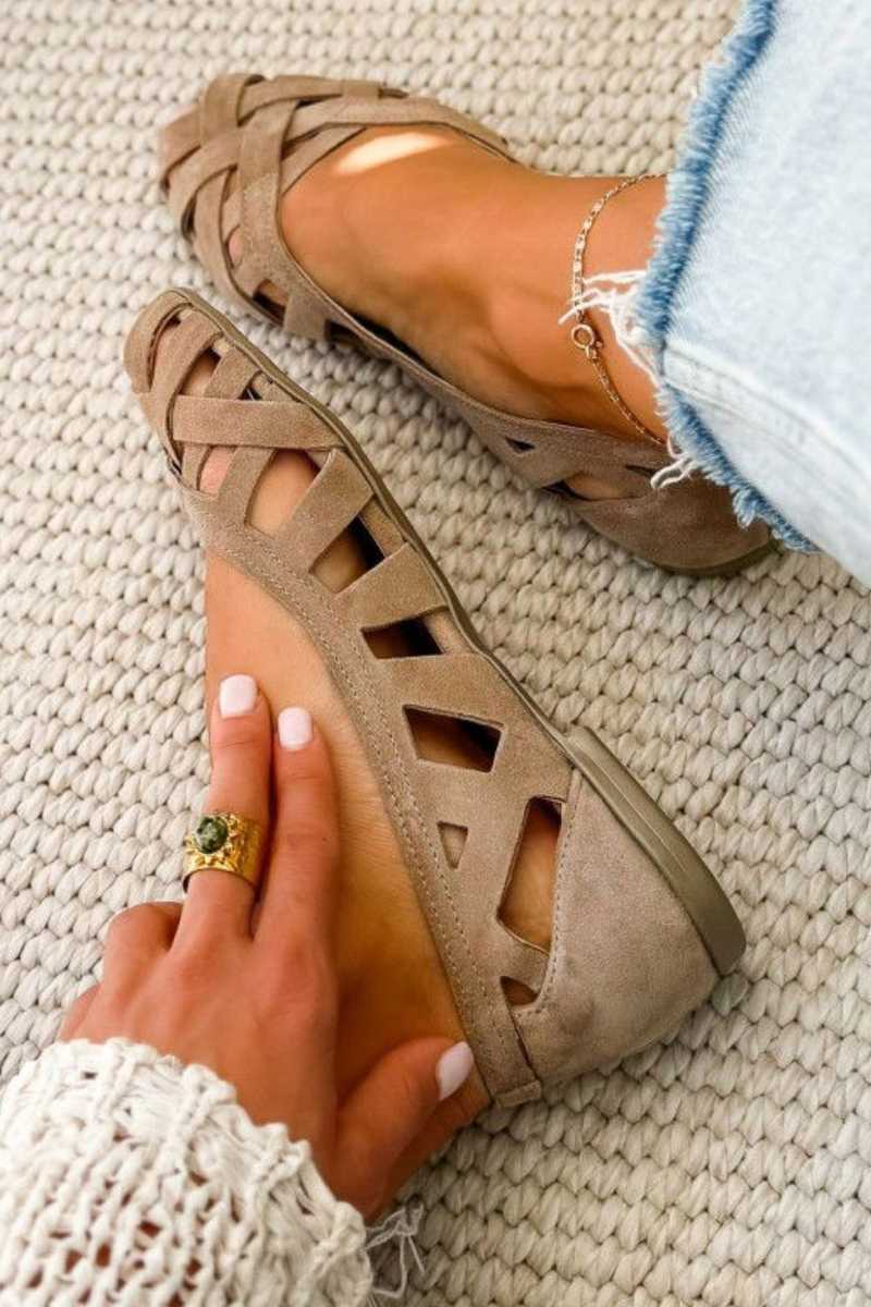 Stacey - Crisscross Knit Sandals