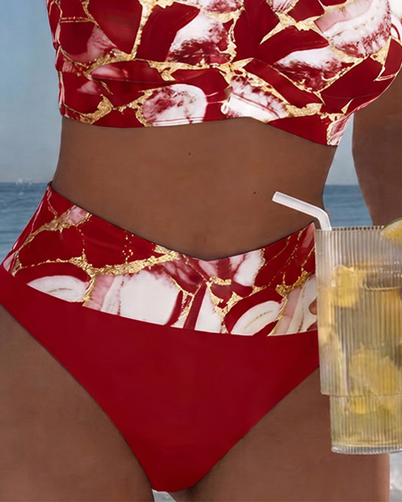 Odessa - Printed Cut-Out Bikini Set