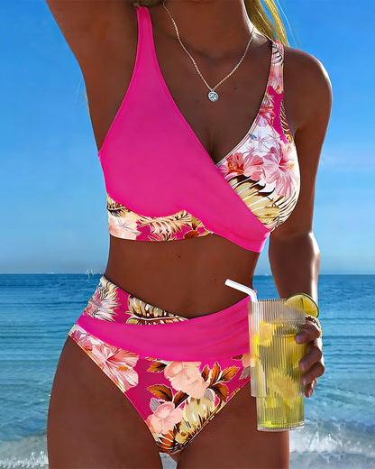 Sondra - Contrast Floral Bikini Set