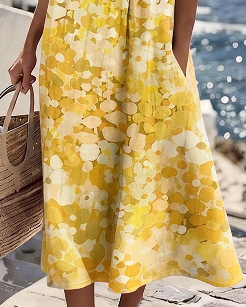 Josefina - Floral A-Line Midi Dress