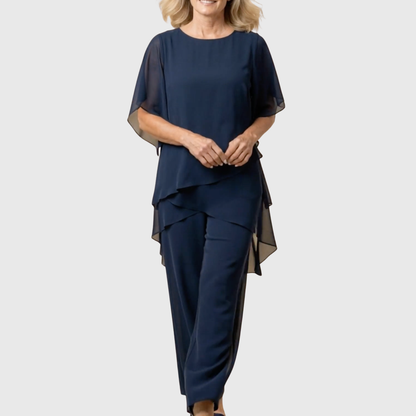 Angelina - Draped Top Palazzo Set