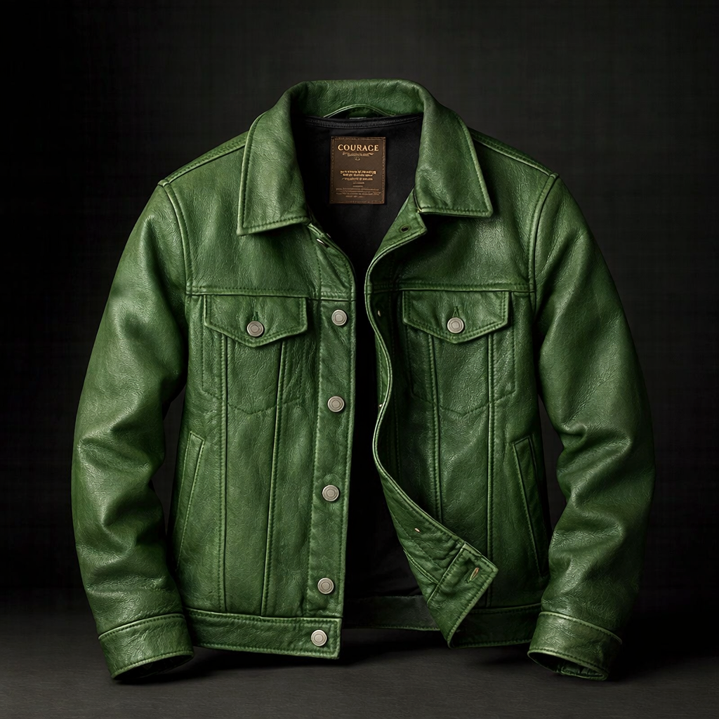 Corvan - Patina Leather Rider Jacket