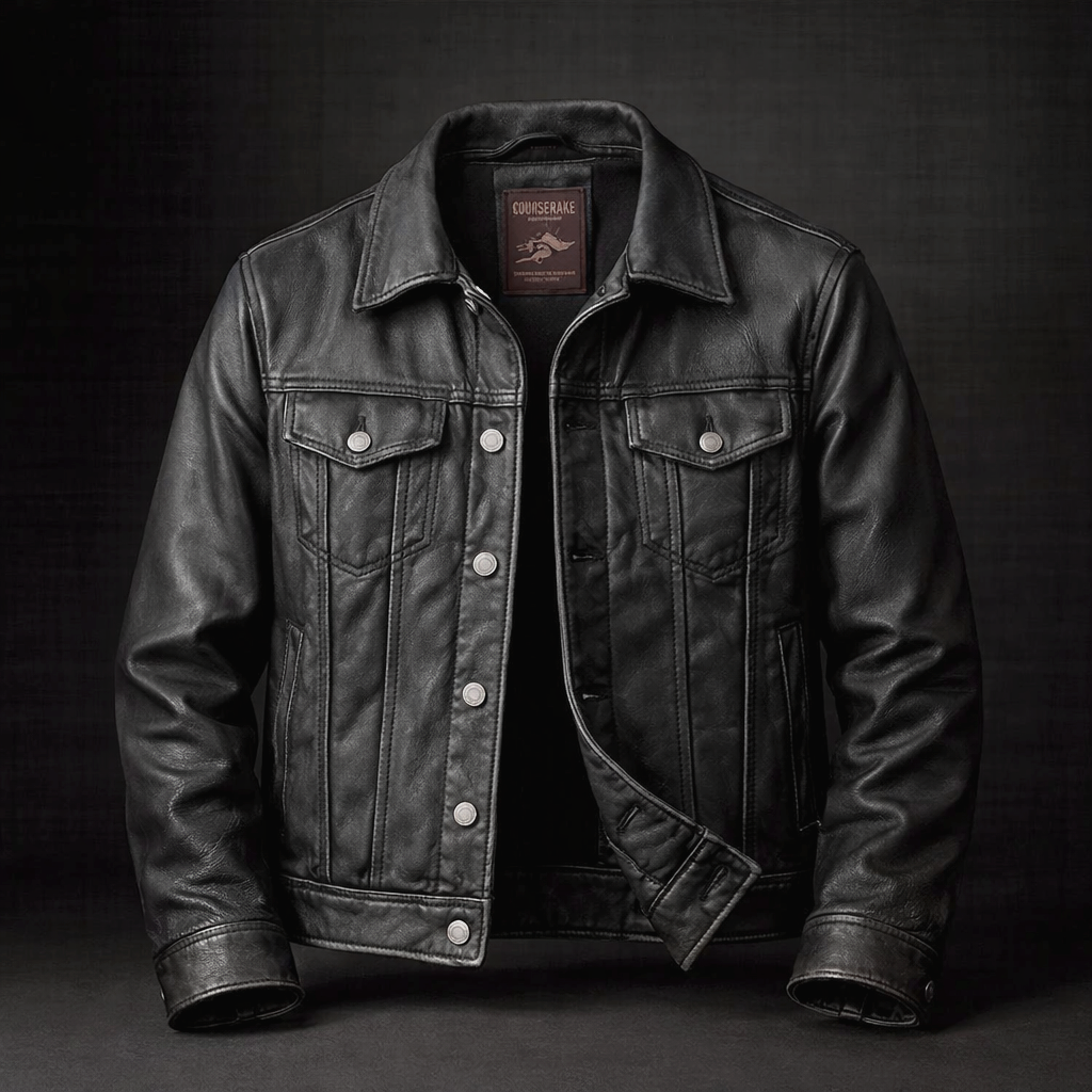 Corvan - Patina Leather Rider Jacket