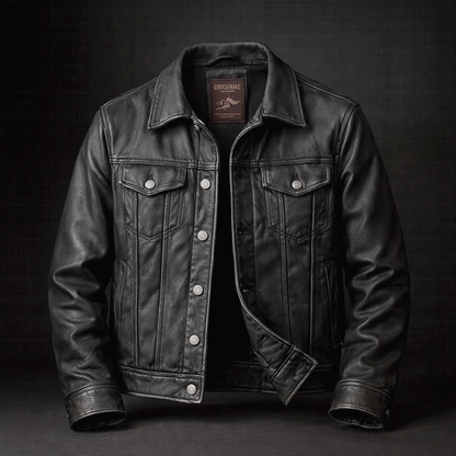 Corvan - Patina Leather Rider Jacket
