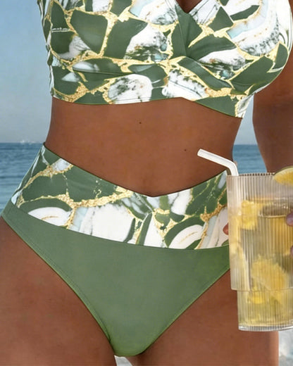 Odessa - Printed Cut-Out Bikini Set