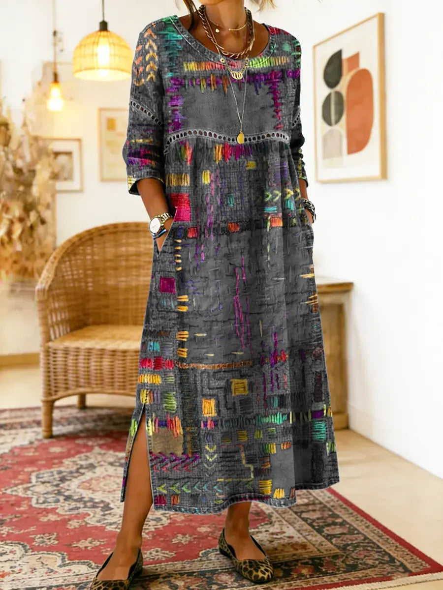 Inaya - Patchwork Denim Dress