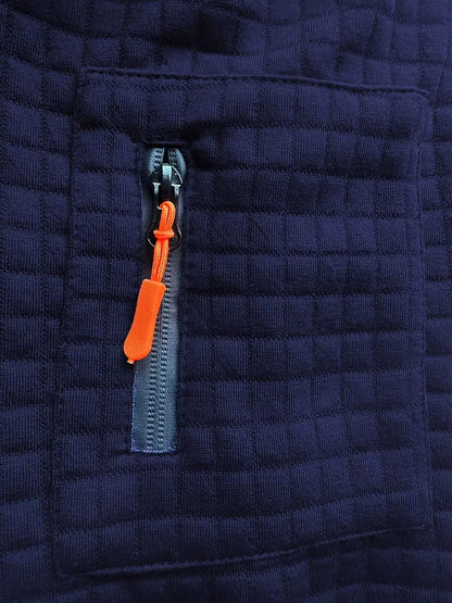 Corvin - Textured Long-Sleeve Polo