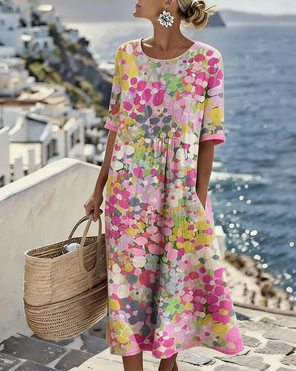 Josefina - Floral A-Line Midi Dress