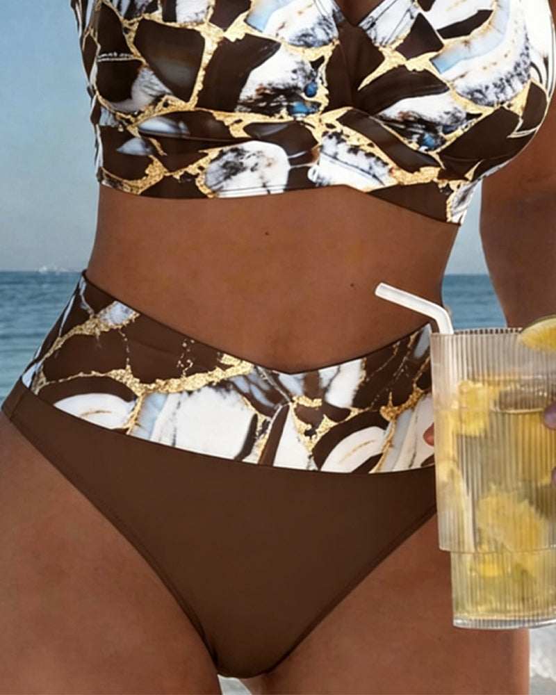 Odessa - Printed Cut-Out Bikini Set