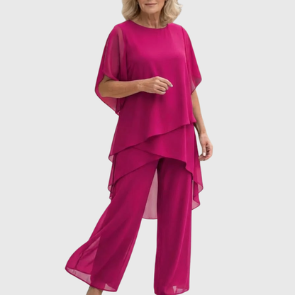 Angelina - Draped Top Palazzo Set