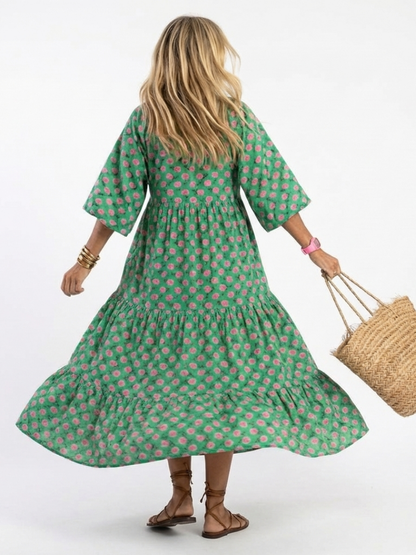 Socorro - Floral Tiered Midi Dress