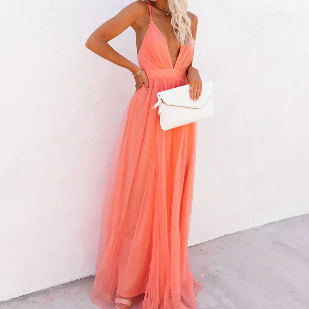 Sara - Airy V-Neck Maxi Dress