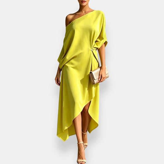 Avenelle - One-Shoulder Draped Dress