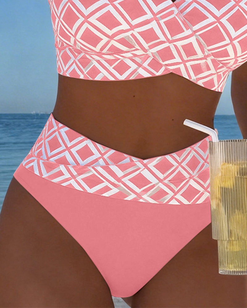Ursula - Plaid High-Cut Bikini Set