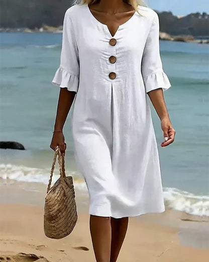 Christa - Airy Button-Front Dress