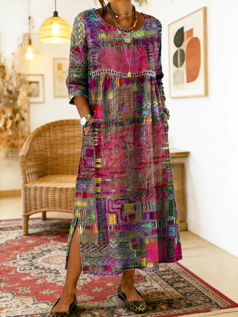 Inaya - Patchwork Denim Dress