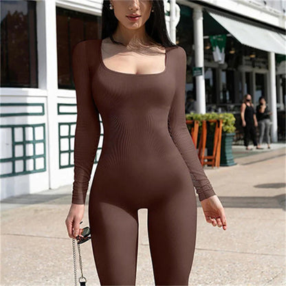 Marquita - Sculpting Square-Neck Jumpsuit
