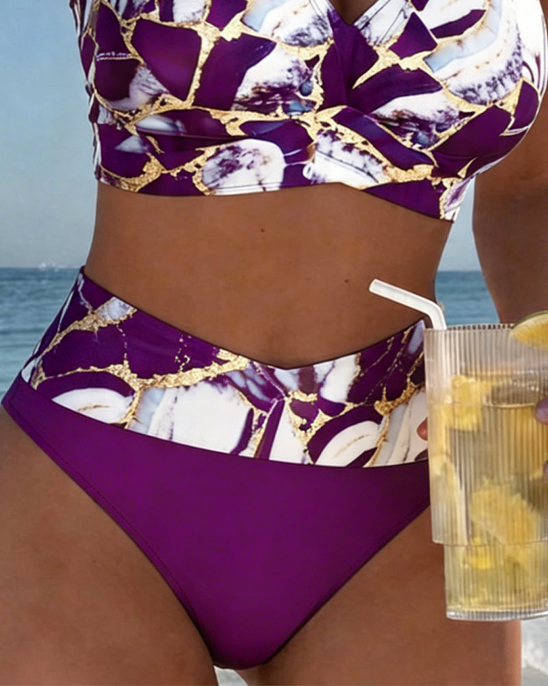 Odessa - Printed Cut-Out Bikini Set
