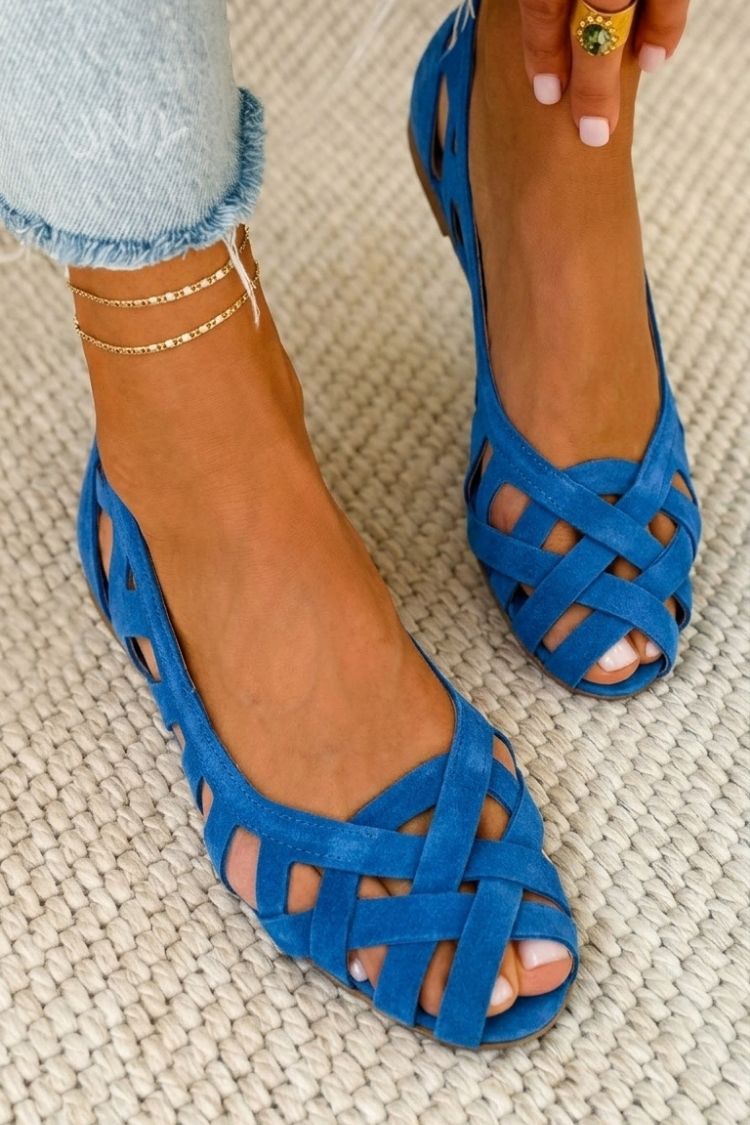 Stacey - Crisscross Knit Sandals