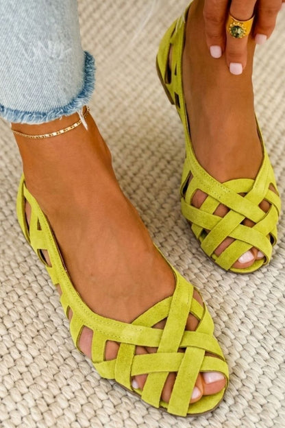 Stacey - Crisscross Knit Sandals