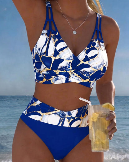 Odessa - Printed Cut-Out Bikini Set
