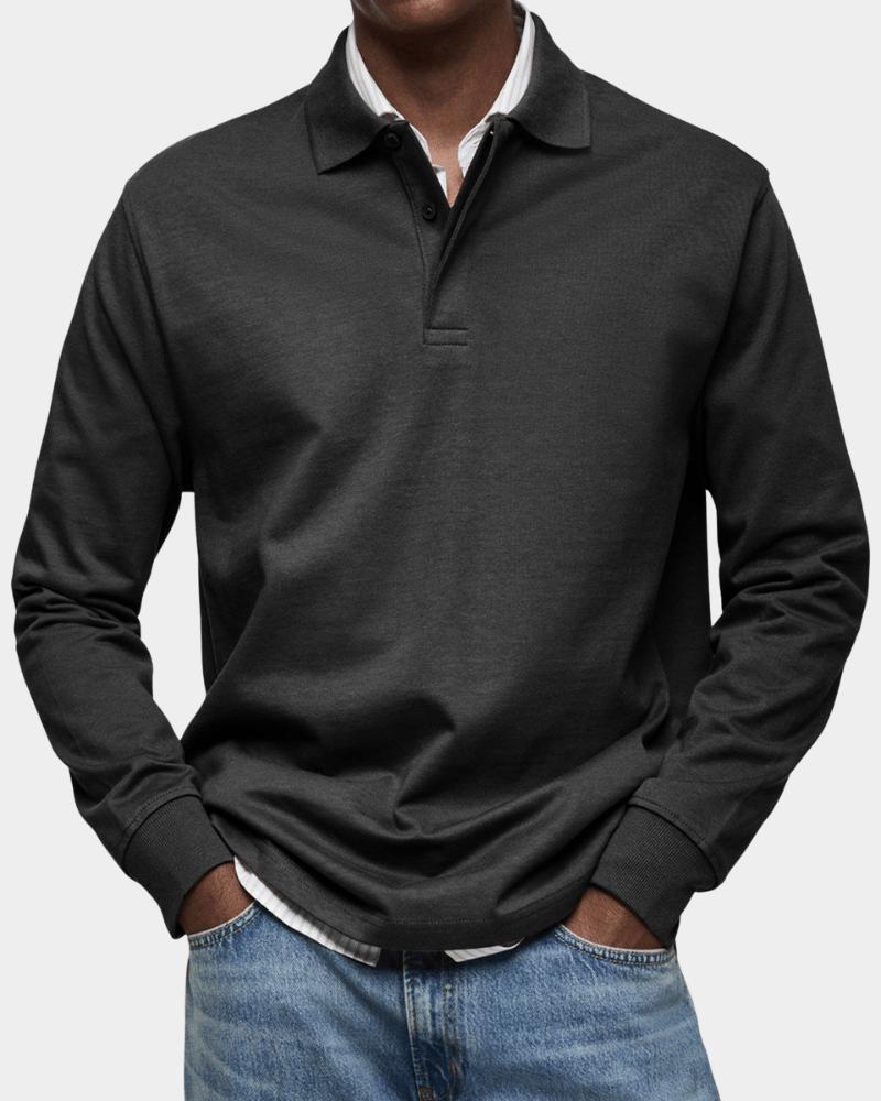 Robby - Long-Sleeve Cotton Polo