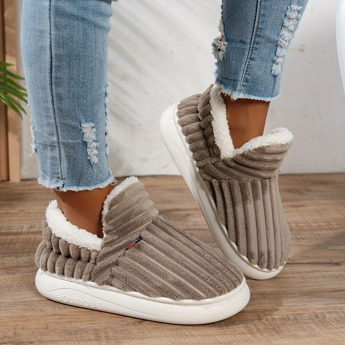 Sevra - Indoor-Outdoor Plush Slippers