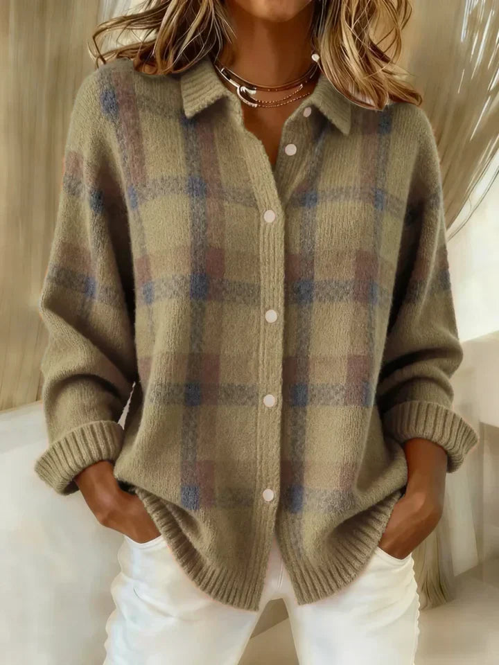Carey - Contrast Checkered Sweater