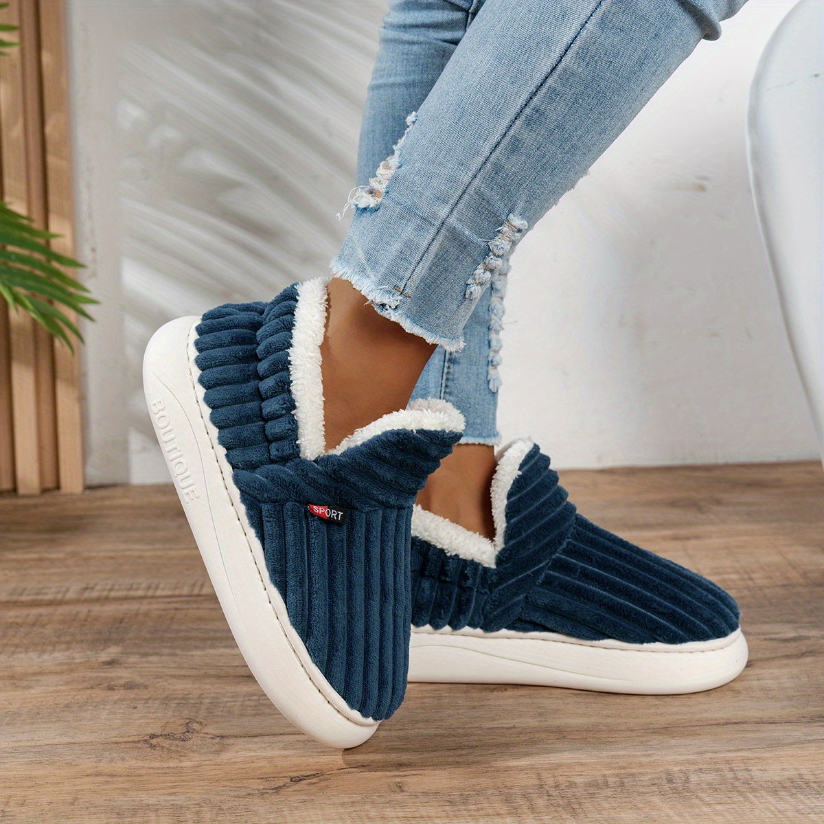 Sevra - Indoor-Outdoor Plush Slippers