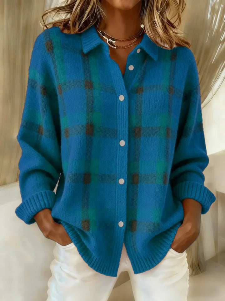 Carey - Contrast Checkered Sweater