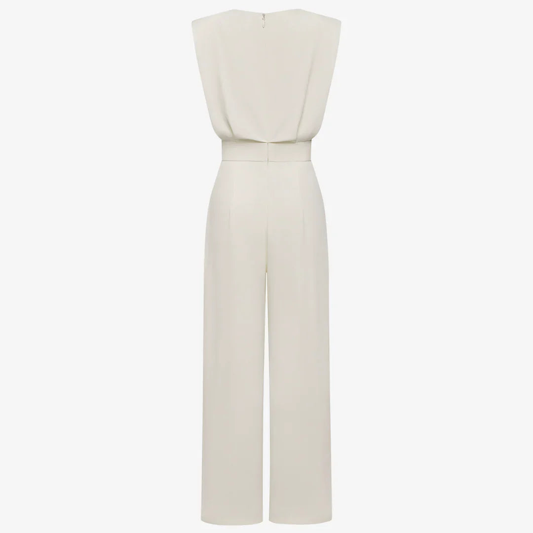 Solenne - Belted Fluid Jumpsuit