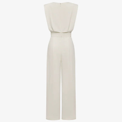 Solenne - Belted Fluid Jumpsuit